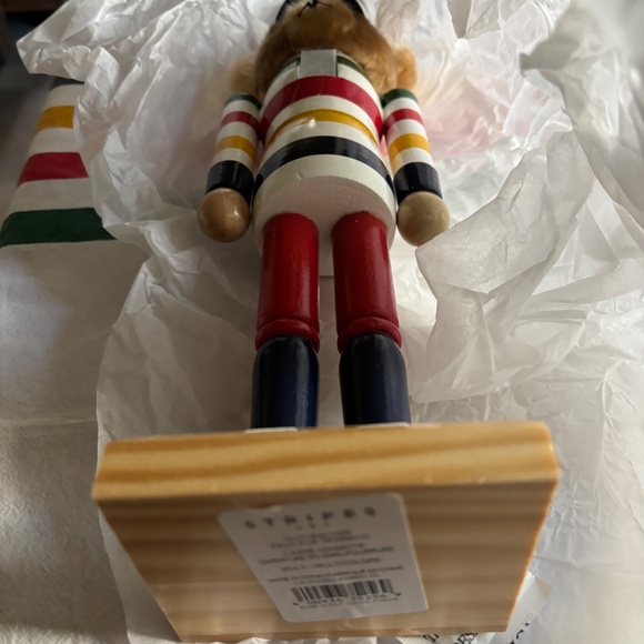 Rare HBC Stripes 14-Inch Bear Nutcracker with tags. - Picture 3 of 6